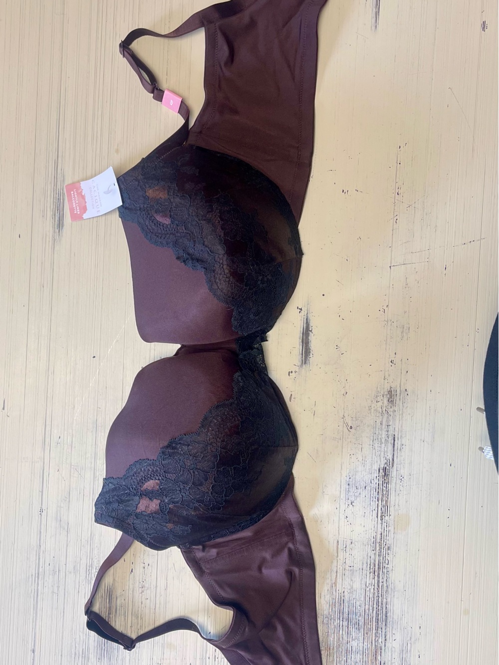 Cacique Lightly Lined Balconette Underwire Bra - Chocolate Brown